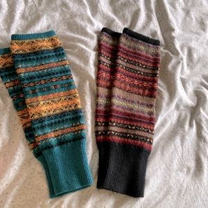 Wool leg warms set of 2